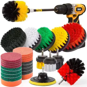 30 Cái Điện Scrubber Bàn Chải Xe Đánh Bóng Kit Khoan Sạch Bàn Chải Làm Sạch Phụ Kiện Phòng Tắm