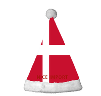 Meistverkaufte China-Flagge Weihnachtsmützen Komfortable Plüsch-Weihnachtsmützen für Erwachsene Neujahrs-Festliche Party-Kopfbedeckung