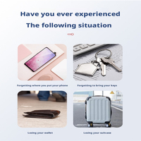 Mini traceur Bluetooth anti-perte pour animaux de compagnie, étiquette intelligente pour chat et chien, localisateur de clés, alarme, boîte de couleur, porte-clés, manuel d'utilisation