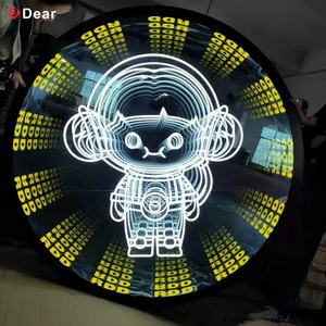 Boîte à lumière miroir <span class=keywords><strong>Infinite</strong></span> Abyss personnalisée LED acrylique miroir multicouche coloré publicité d'entreprise lettre lumière LED - Product Image 2