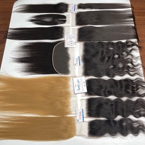 Thanh 100% Virgin Remy Extensions de fermeture de cheveux humains Premium Transparent pour HD Lace Wigs Straight Machine Double Trame - Product Image 1