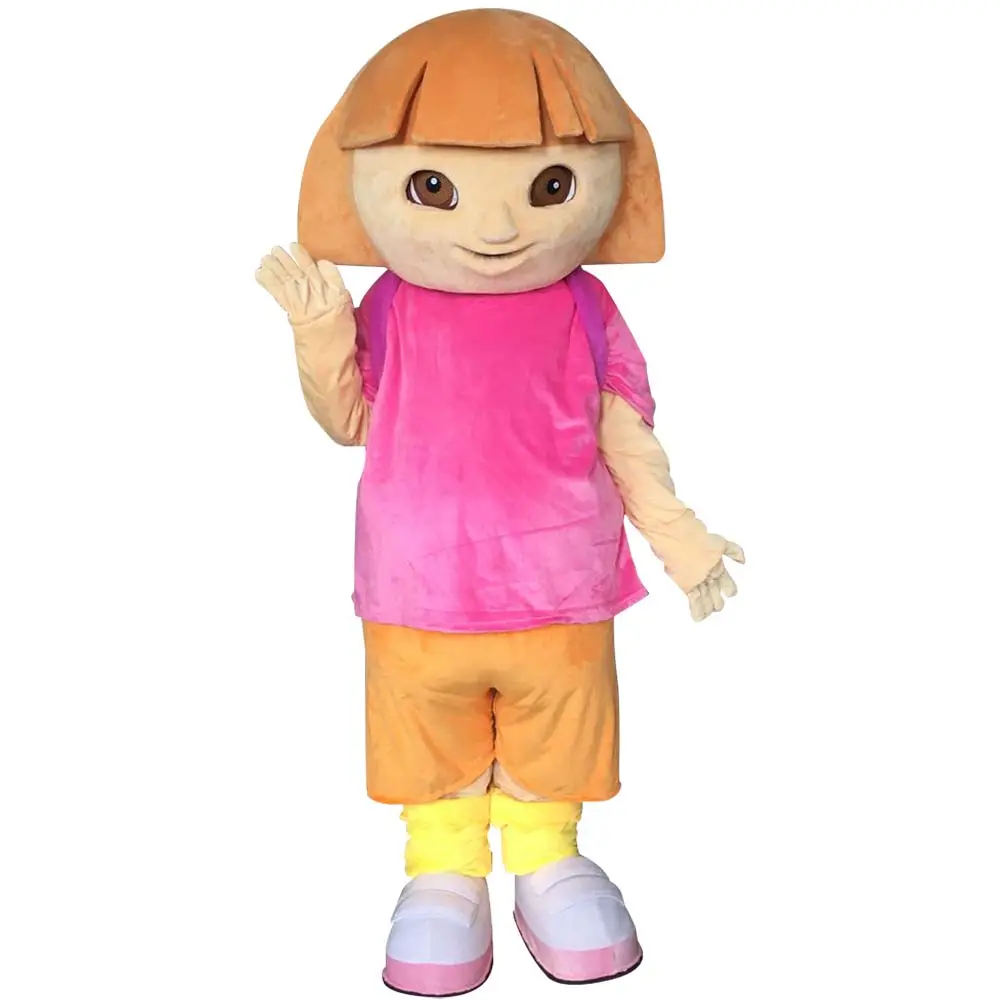 Karakter kartun Dora The Explorer maskot kostum untuk Dewasa ulang tahun anak Hari Natal