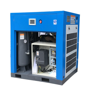 Máquina de tornillo de frecuencia <span class=keywords><strong>variable</strong></span> de fuente de alimentación de gas JUFeng 8-10bar con imán permanente de voltaje de 380V para entornos más silenciosos - Product Image 1