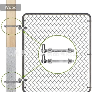Bisagras de Puerta Tipo J de Acero Inoxidable de 6, 8 y 10 Pulgadas de Longitud, Herrajes Industriales para Puertas de Granja, Fácil Instalación - Product Image 4