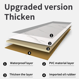 厚みのある耐熱防水自己粘着インチ大理石模様モダン壁紙テーブルステッカー（キッチン、リビングルーム用） - Product Image 5