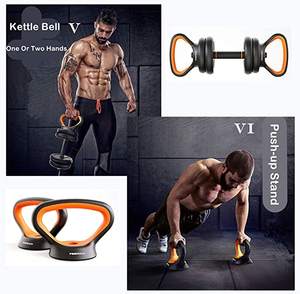 Équipement de fitness Home Gym Barbell Kettle Bell Push-up Combinaison Set 10kg 15kg 20kg Poids Libre Réglable Haltère Ensemble - Product Image 6