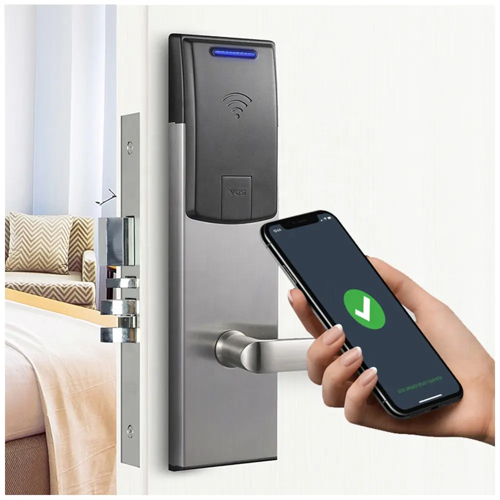 YGS Rfid Smart Hotel Locks Card System Electronic Key Digital Smart Price Hotel Door Lock Manufacturer