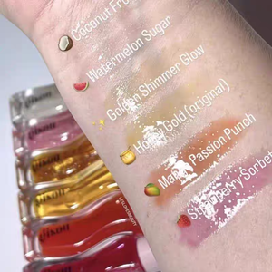 Brillo Labial Nutritivo de 8ml, Nuevo Color Gis, con Destellos, Suave, Transparente, con Brillo, Cuidado Labial con Infusión de Durazno y Frambuesa, Hidratante - Product Image 6