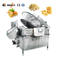 Friteuse industrielle de qualité alimentaire pour chips de bananes en gros volume, machine à frire les nuggets de porc chauds : Friteuses Chifle, Friteuse à crevettes et beignets avec mélangeur
