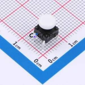 TSW06111-080B331CA-003E Tactile Switch Through hole-4P,6.1x6.1mm Switch Single Pole Single Throw Round Button 1.8N 6.1mm - Product Image 1