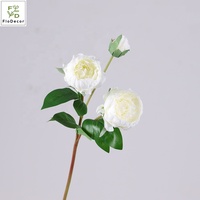 Großhandel 3 Köpfe 58CM Kunstseide Weiß Rot Rosa Pfingstrose Blume für Hochzeit Home Weihnachten Neujahr Thanksgiving Dekorationen