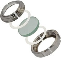 Verre borosilicate certifié AAA SS304 SS316 Joint en téflon Embout à trois brides Visiographe sanitaire