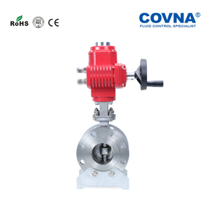 Válvula de Bola Motorizada de Acero Inoxidable Multivuelta a Prueba de Explosiones con Brida Eléctrica Tipo V HK-EX-Q de COVNA para Pedidos Urgentes - Product Image 5