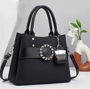 Women's Retro European-American Style PU Leather Shoulder Bag with Single <b>Zip</b> Closure Large Capacity Fashionable & Simple Design - Product Image 1
