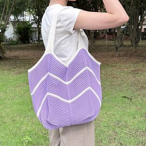 Sac fourre-tout d'été bohème en crochet, orné de fleurs, sac de plage tendance, sac à bandoulière portable - Product Image 3