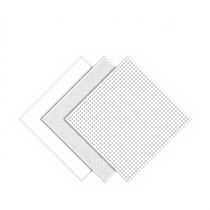 Tùy chỉnh 600*600 đục nhôm Trần tấm hiện đại chống cháy không thấm nước thoáng khí khoen <span class=keywords><strong>micro</strong></span>-lỗ chân lông thiết kế bị đình chỉ - Product Image 1