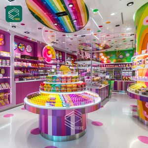 Chất lượng cao kẹo hiển thị đảo sô cô la đứng Cookie truy cập kẹo hiển thị tủ kẹo hiển thị giá - Product Image 4