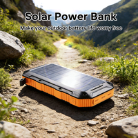 Chargeur solaire universel 20000mAh, étanche, batterie externe portable, entrée Type-C, double USB pour le camping et l'équipement de pêche