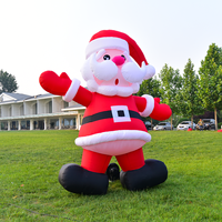 Père Noël gonflable géant de 3 m, imperméable, en Oxford, certifié CE, durable, résistant au soleil, facile à installer pour la cour extérieure de Noël