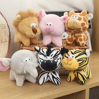 Mainan Hewan Peliharaan Seri Lucu Grosir, Boneka Hewan Berbunyi Lion Tiger Zebra Gajah Babi Jerapah Anjing, Mainan Kunyah Lembut Interaktif