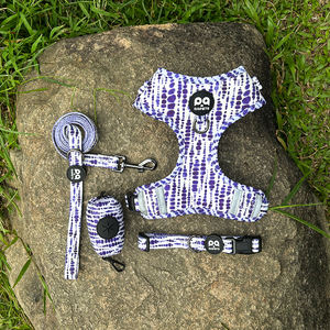 Gepersonaliseerde Ombre Hondentuig en -riemset met Neopreen, Polyester & Nylon, Gevoerd, Ecologisch, Modieus 2026 Design - Product Image 4