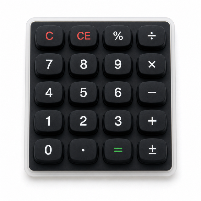 Customizable PC Numeric Silicone Rubber Keypad with Cutting Service for Industrial Instruments