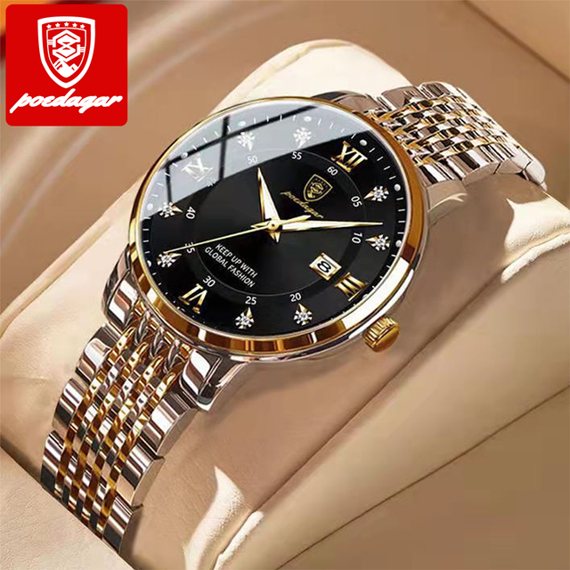POEDAGAR 268 Fashion Women Watch Waterproof Luminous Date for Lady Top Luxury Steel Brand Quartz Wristwatch