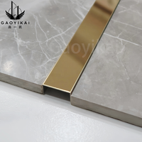 Profils en laiton en forme de U pour la décoration des bords de carreaux de sol et de mur, profilés en cuivre pour carreaux OEM/ODM
