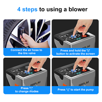 Démarreur de voiture portable multifonction avec pompe à air, souffleur, compresseur, batterie externe, gonfleur de pneus OEM