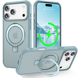 Para <span class=keywords><strong>iPhone</strong></span> 17 Funda con soporte de junta tórica magnética invisible Funda translúcida de grado militar para <span class=keywords><strong>iPhone</strong></span> 17 <span class=keywords><strong>Pro</strong></span> <span class=keywords><strong>Max</strong></span> - Product Image 1