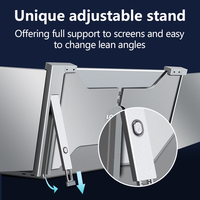 Écran d'extension pour ordinateur portable 15,6 pouces 1080P FHD, écran pliable pour ordinateur portable, moniteur d'extension pour ordinateur portable CE Rohs FCC