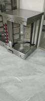 Rôtissoire verticale à gaz à 8 brûleurs pour poulet Machine à viande rotative automatique Mini Shawarma
