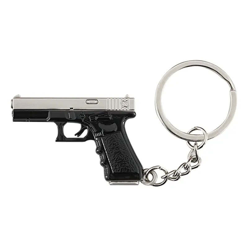 Portachiavi personalizzato 3D portachiavi pistola Mini modello pistola modello pistola personalizzato all'ingrosso di un metallo