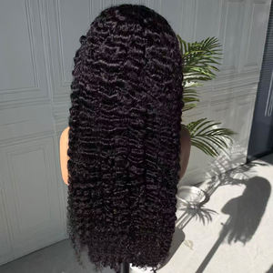 Extensiones de Cabello Natural Negro Virgen Indio Rizado Ondulado Largo de Vietnam 13*4 para Pelucas de Encaje Transparente Sin Pegamento - Product Image 3