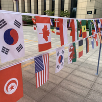 Fabricant de drapeaux et bannières de pays 32 pays impression numérique petit bruant pour le sport