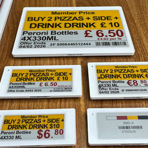 ป้ายราคาอิเล็กทรอนิกส์ NFC แบบบางพิเศษ พร้อมหน้าจอ E-Ink, ป้ายชั้นวางสินค้าอัจฉริยะไร้สาย 4 สี สำหรับซูเปอร์มาร์เก็ต คลังสินค้า และโรงพยาบาล - Product Image 1