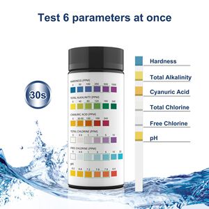 Bandelettes de test d'eau Wancheng pour piscine, 50 unités, kit de test de qualité de l'eau pour spa et bain à remous, 6 paramètres - Product Image 2