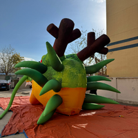 Mascotte de dessin animé à tête de dragon gonflable personnalisée pour décoration de bâtiment de célébration de festival du nouvel an décoration d'événement extérieur