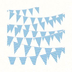 Guirnalda de Banderines Triangulares Decorativos de Color Sólido 100% Poliéster al por Mayor - Product Image 4