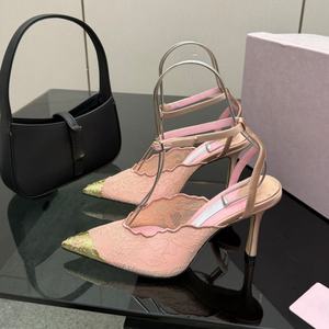 Zapatos Formales de Tacón Alto para Mujer, Diseño sin Cordones, Decoración con Cadenas de Pedrería y Lazo, Parte Superior de Cuero Genuino Transpirable - Product Image 1