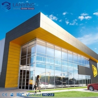 Edificios Comerciales Prefabricados Modernos de Estructura de Acero, Naves Industriales Metálicas, Oficinas, Resistentes a Terremotos, Grado 9