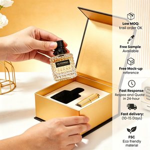 Boîtes d'expédition personnalisées de luxe en papier pour coffrets de produits cosmétiques et parfums avec intérieur en velours - Product Image 4