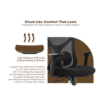 Chaise de bureau ergonomique moderne en maille avec support lombaire réglable pour la maison, le bureau, l'école, l'hôpital et l'hôtel