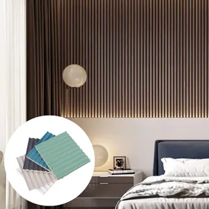 사용자 정의 럭셔리 현대 홈 인테리어 마무리 거실 TV 배경 침실 클래딩 3D 나무 벽 보드 벽 패널
