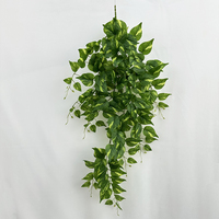 Tanaman Gantung Epipremnum Aureum Pothos Daun Ivy Iblis Dekorasi Panggung Pernikahan Bunga Buatan Tangan QYYN-1468