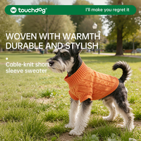 Pull en tricot torsadé pour chien Touchdog, col roulé, extensible, vêtements chauds d'hiver pour chiens de petite et moyenne taille
