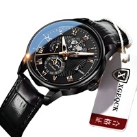 Montre à quartz pour homme de style chinois, pour le travail et le sport, avec calendrier, cadran à aiguilles de 40 mm, bracelet en acrylique, boîtier en alliage, résistante à l'eau jusqu'à 30 m