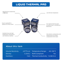 Pâte thermique conductrice en silicone Fehonda LTP65 16W/Mk 50g 100g, coussin thermique liquide pour ordinateur portable, CPU, GPU, VGA