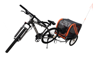 मध्यम आकार के आउटडोर कुत्तों के लिए फोल्डेबल पालतू ट्रेलर और जॉगर बड़े कुत्तों के लिए वाहक के साथ साइकिल कैरियर - Product Image 2