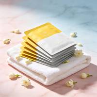 Pochette personnalisée imprimée pour masque de sommeil, sac en plastique refermable avec barrière anti-humidité en feuille d'aluminium et encoche de déchirement pour emballage de masques faciaux